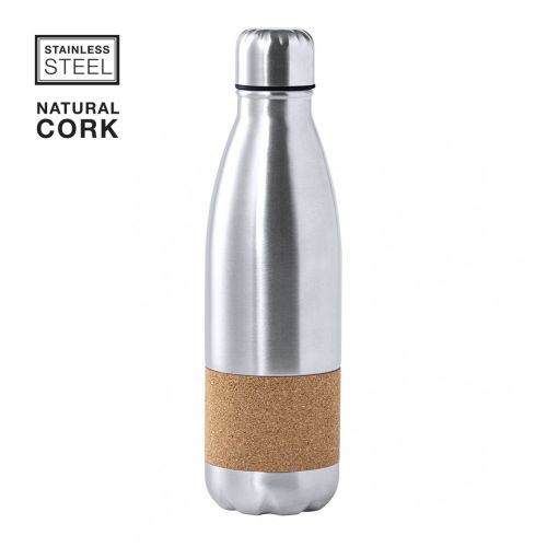Stainless steel bottle with cork - Image 3